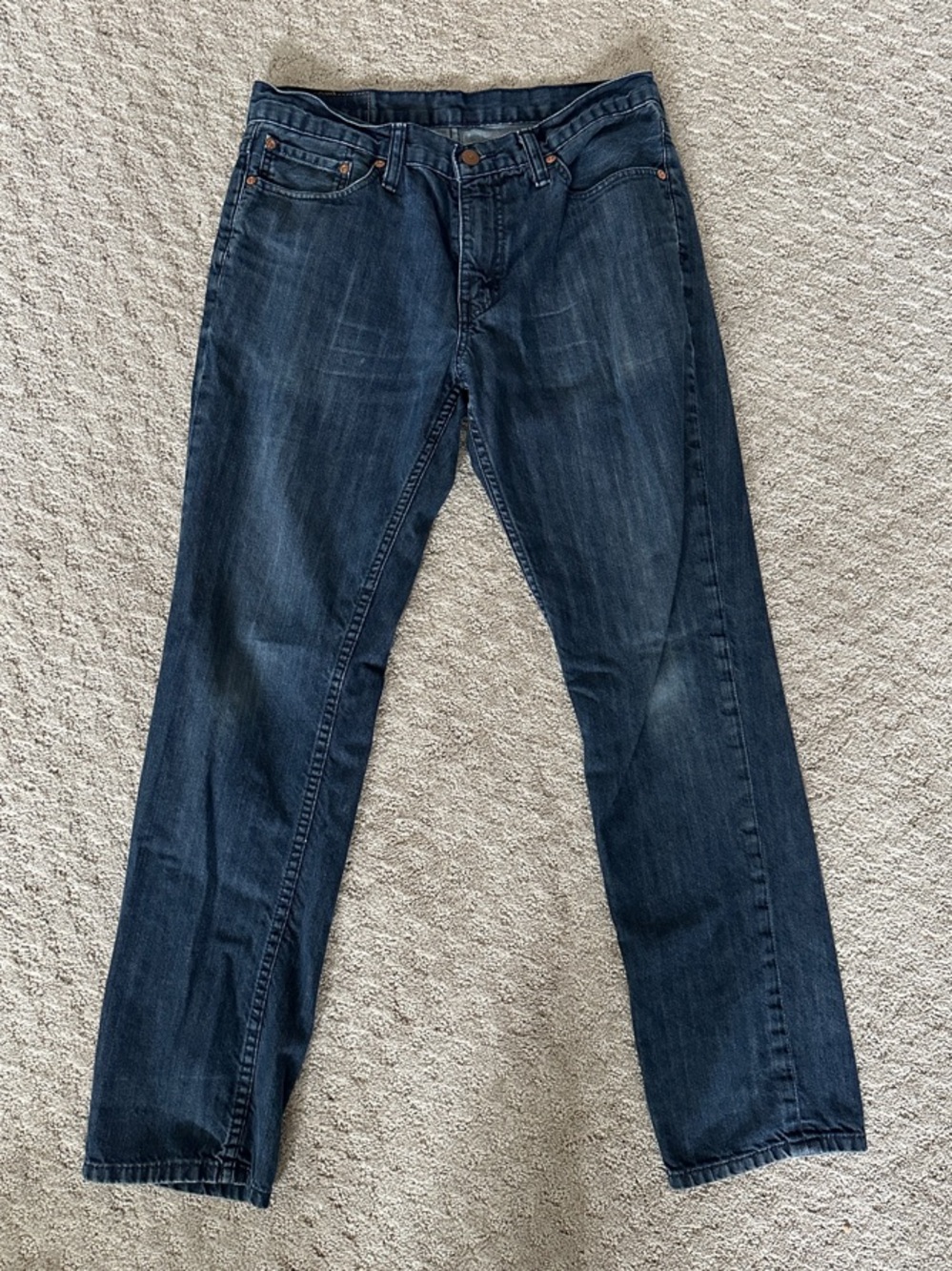 Men's Levi’s 505 Straight Leg Jeans in Dark Blue - Classic Straight Fit